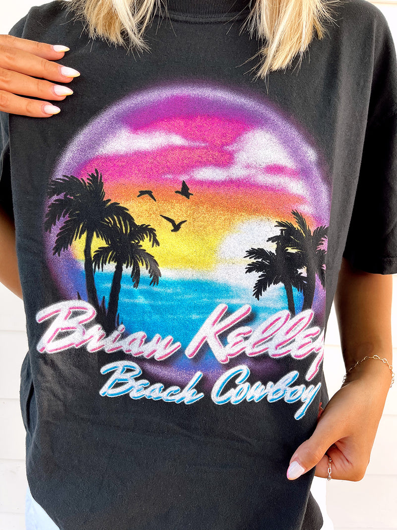 Brian-Kelley-Black-Airbrushed-Beach-Tee - Front